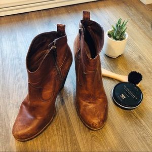 Authentic genuine leather FRYE ankle boots